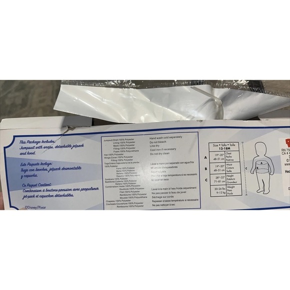 New Disney Baby Pixar Buzz Lightyear Infant Halloween Costume Sz 12M-18M - Picture 4 of 4